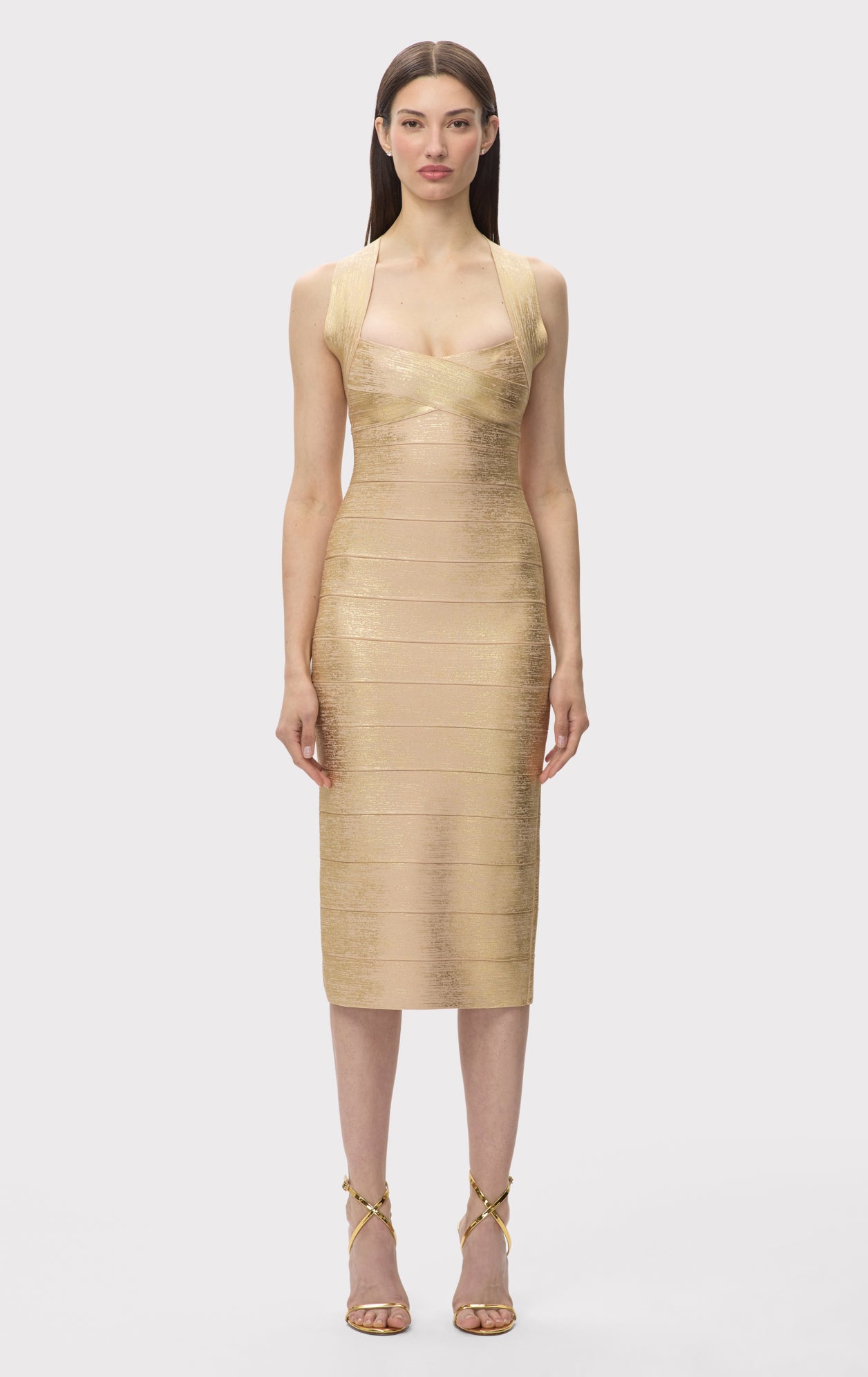 THE METALLIC SANDRA DRESS