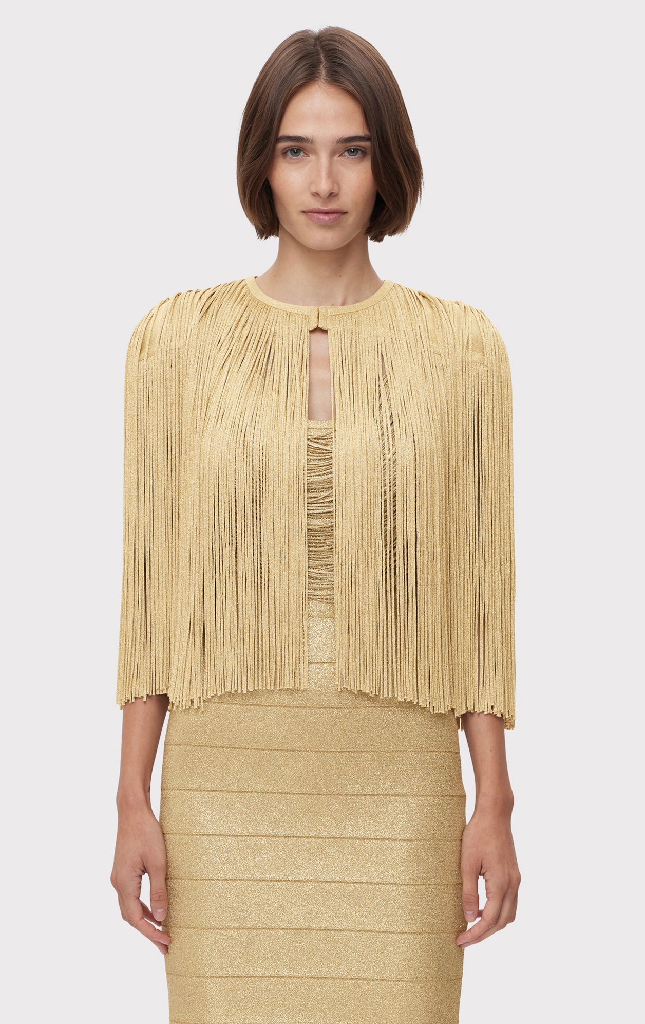 ICON METALLIC FRINGE CAPE