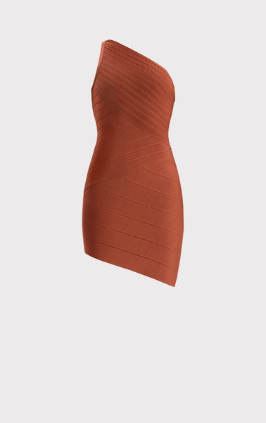 ASYMMETRICAL S/L MINI DRESS