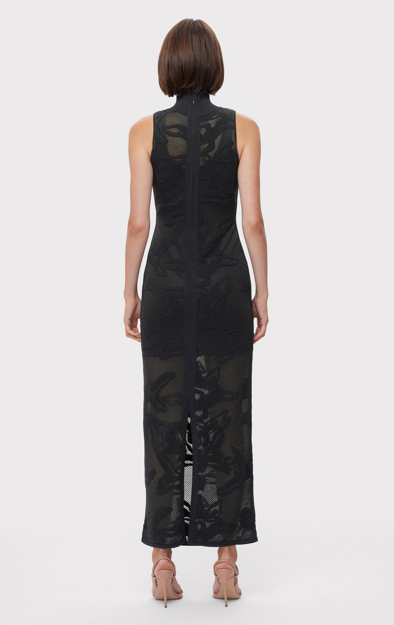 SHEER JACQUARD S/L GOWN