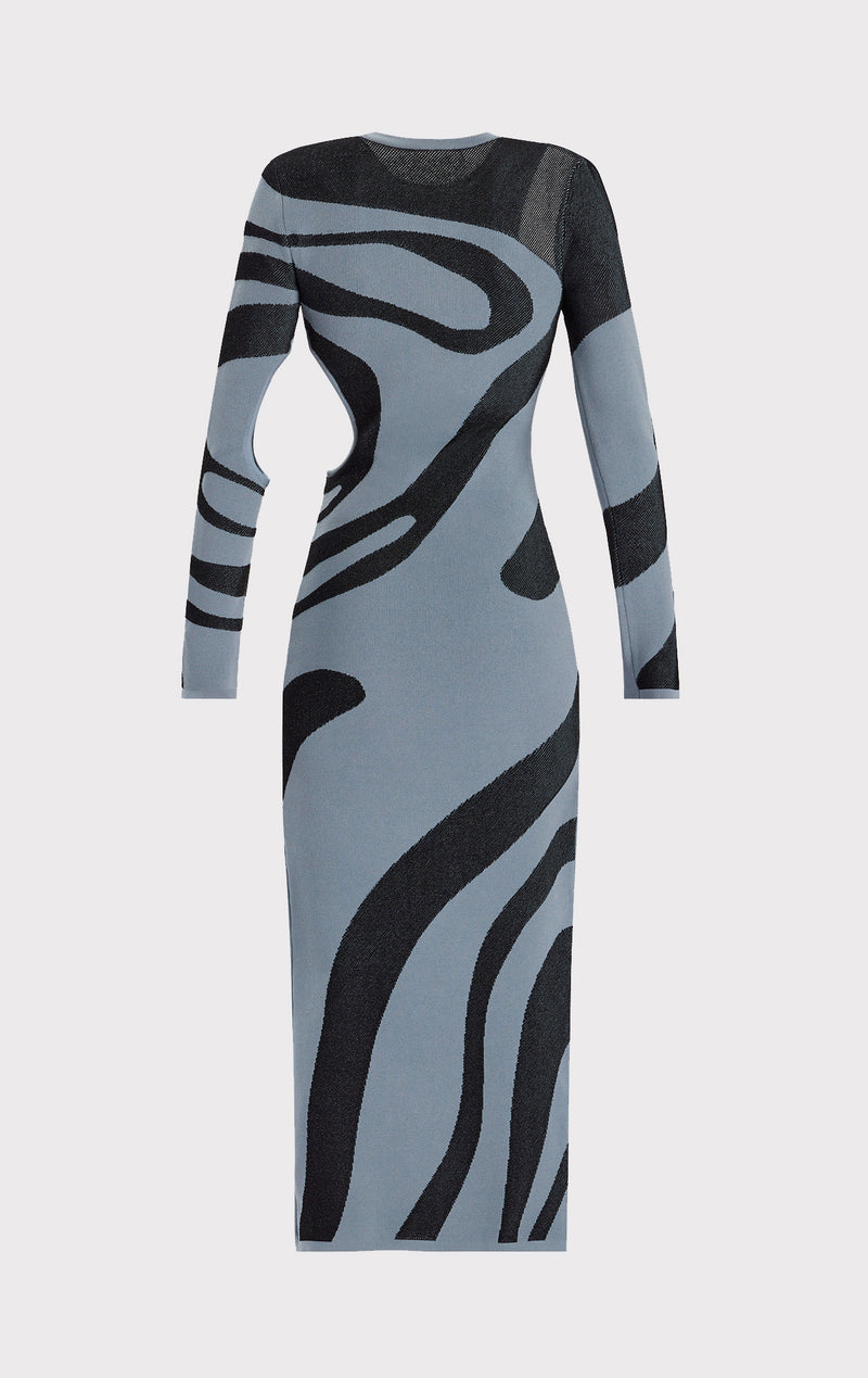 ABSTRACT JACQUARD GOWN