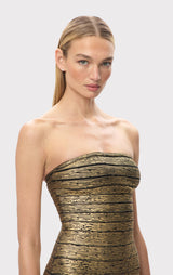 LA METALLIC DIVA DRESS