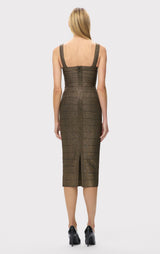 LA METALLIC SOIREE DRESS