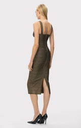LA METALLIC SOIREE DRESS