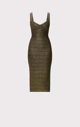 LA METALLIC SOIREE DRESS