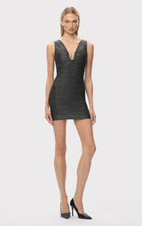 LA METALLIC NOIR DRESS
