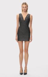 LA METALLIC NOIR DRESS