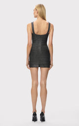 LA METALLIC NOIR DRESS