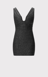 LA METALLIC NOIR DRESS