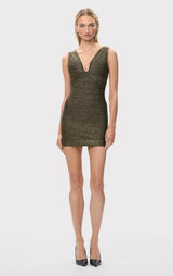 LA METALLIC NOIR DRESS