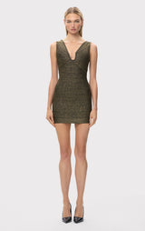 LA METALLIC NOIR DRESS