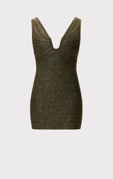 LA METALLIC NOIR DRESS