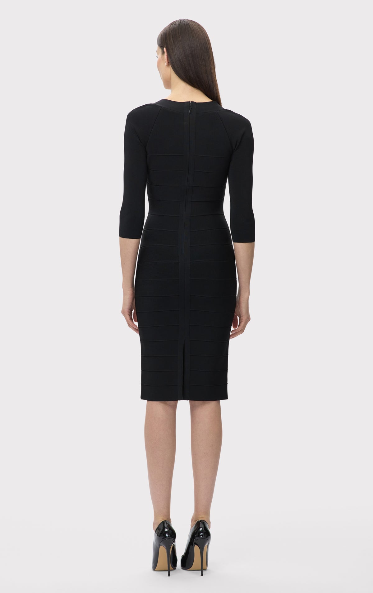 Herve Leger | Square Neck Icon Dress | L