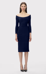ICON SCOOP NECK MIDI DRESS