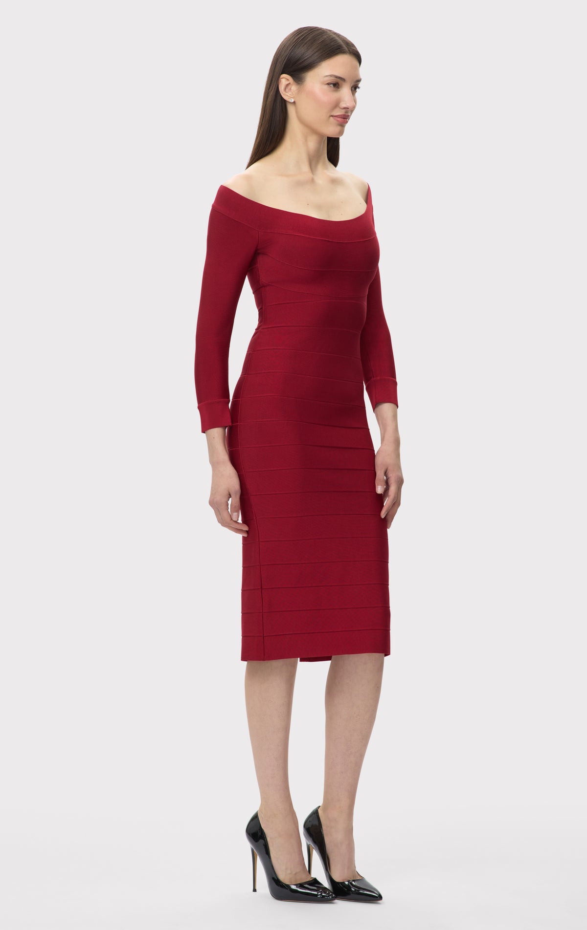 ICON SCOOP NECK MIDI DRESS – HERVÉ LÉGER