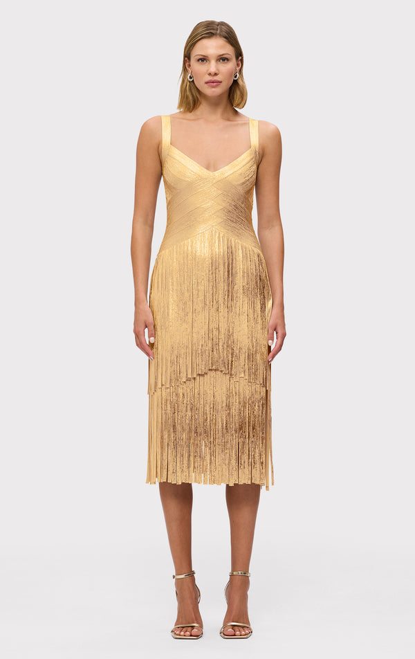 THE METALLIC MISCHA DRESS