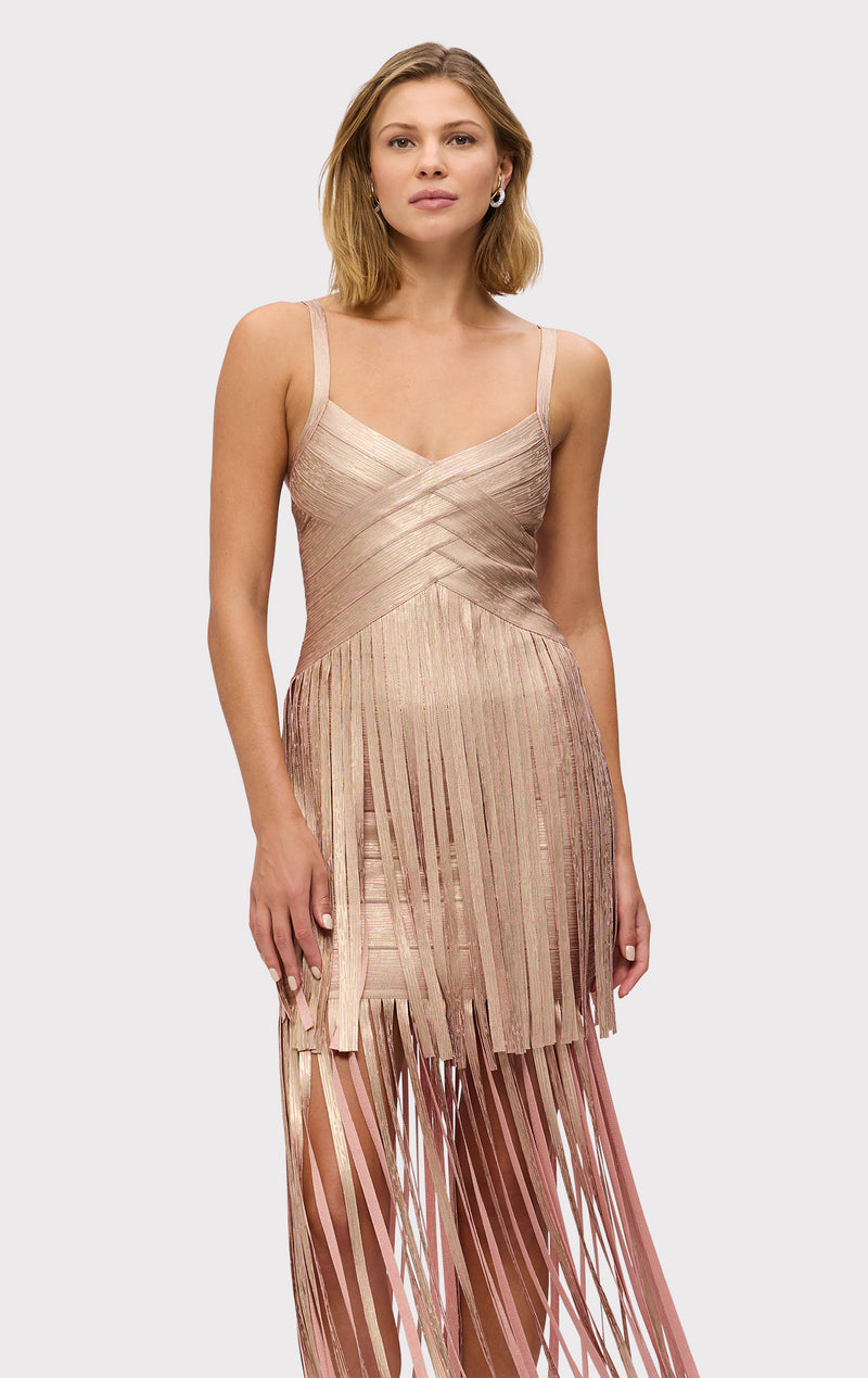 THE METALLIC VIVIENNE GOWN HERV LGER THE METALLIC VIVIENNE GOWN HERV LGER