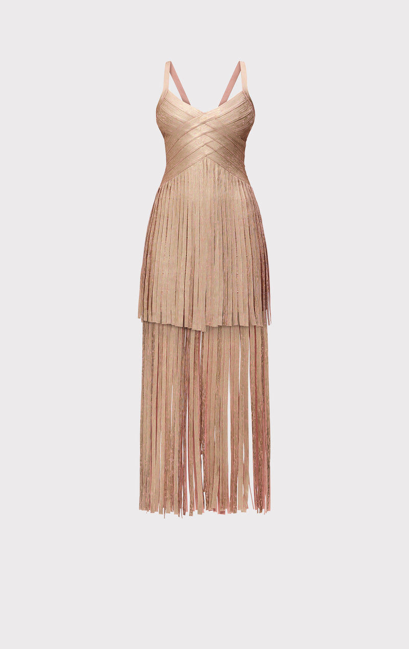 THE METALLIC VIVIENNE GOWN HERV LGER THE METALLIC VIVIENNE GOWN HERV LGER
