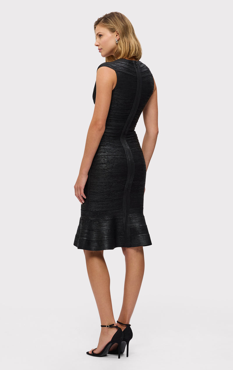 herve leger metallic dress THE METALLIC SANDRA DRESS HERV LGER