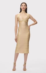 THE METALLIC SANDRA DRESS