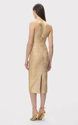 THE METALLIC SANDRA DRESS