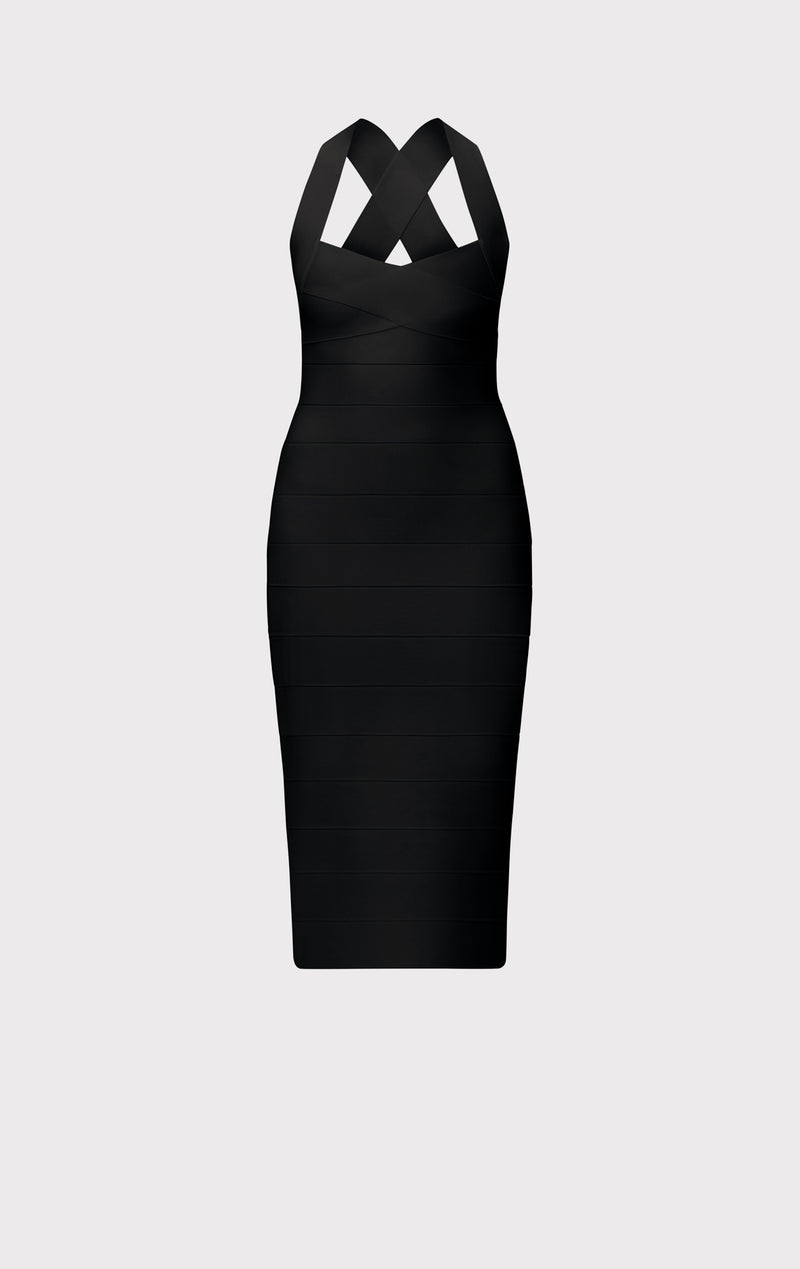 Hervé Léger The Sandra DRESS, Black, XXS