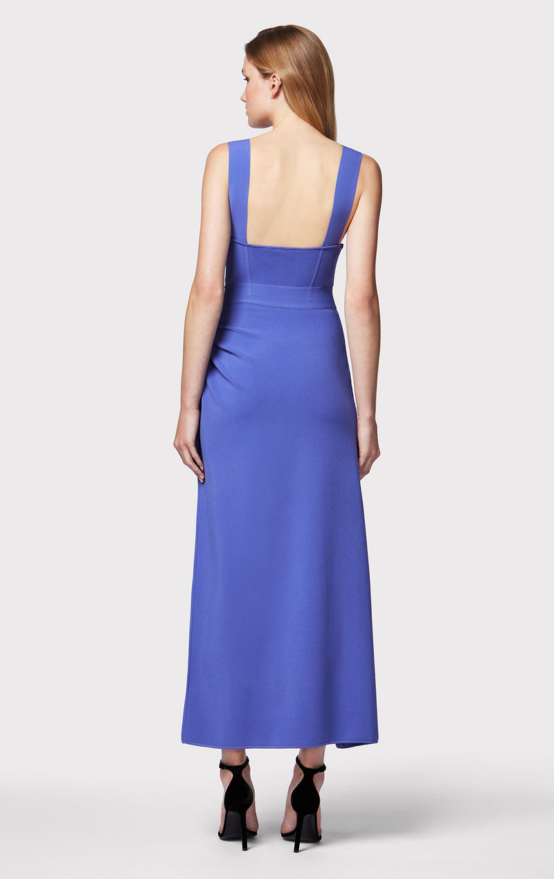 DRAPED MILANO HIGH LOW GOWN
