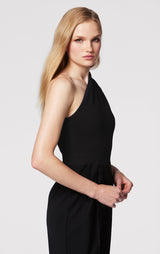 DRAPED MILANO ONE SHOULDER JUMPSUIT