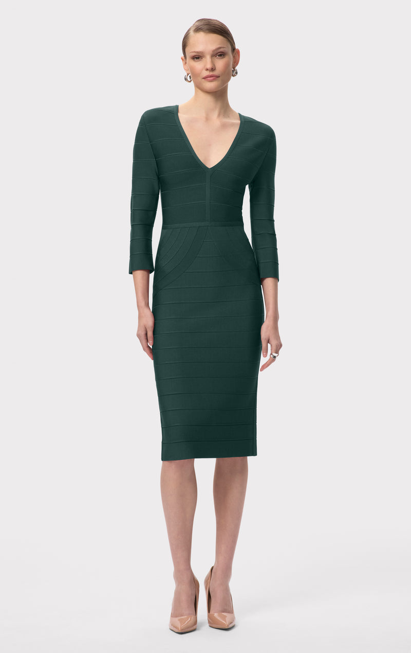 athena bodycon dress Athena Long-Sleeved Bodycon Dress Purple / L