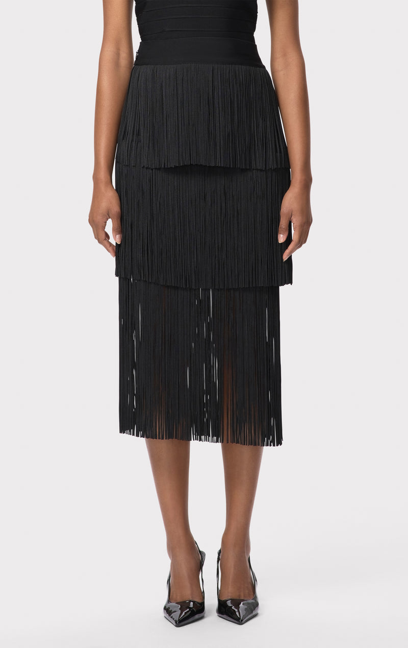 FRINGE SKIRT – HERVÉ LÉGER
