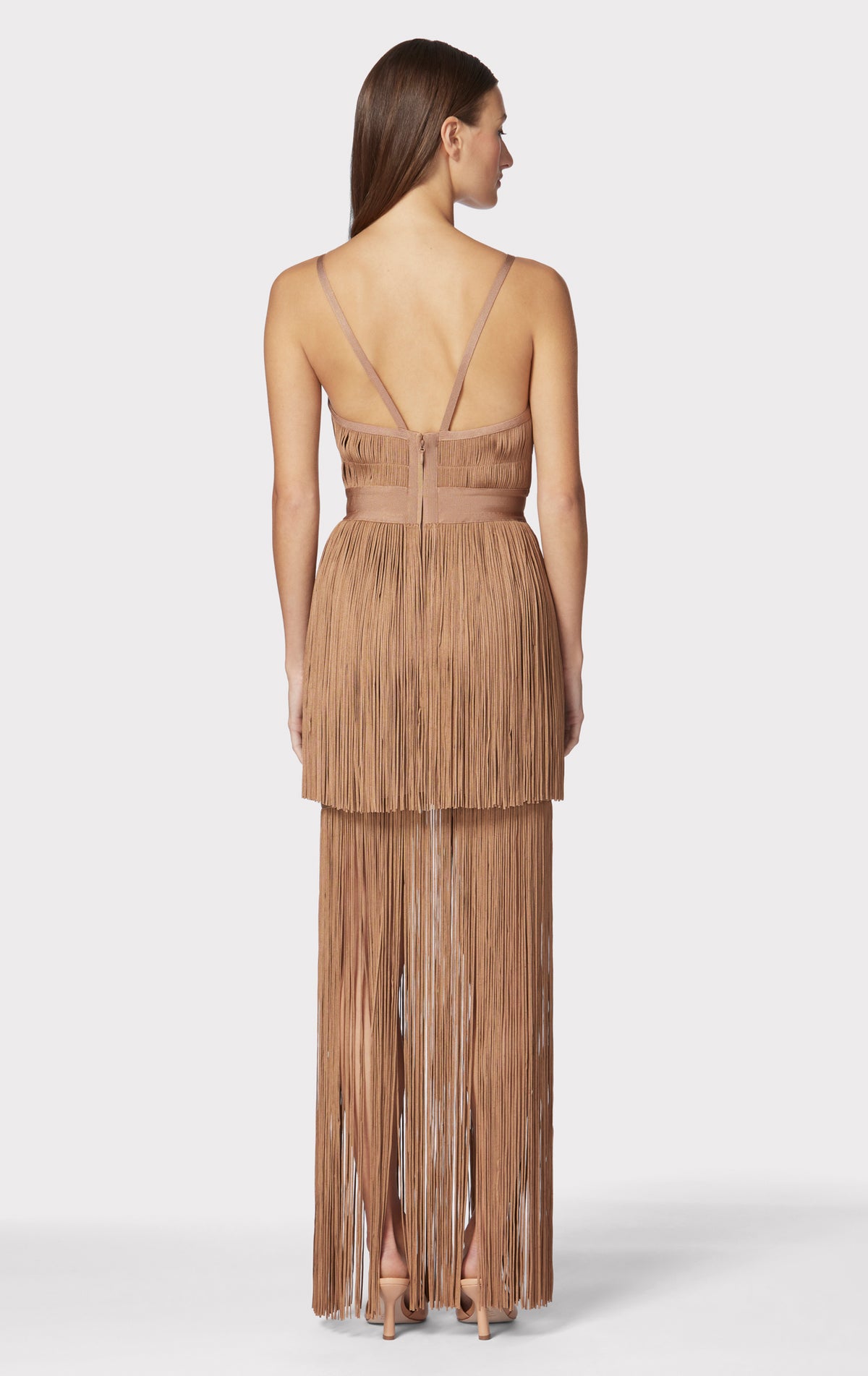 ワンピース Herve leger 'Strappy Tiered Fringe' dress (FRI8423424 345) Herve Leger 'Strappy Tiered Fringe' Dress | Balardi