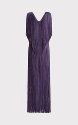 PLUNGING FRINGE GOWN