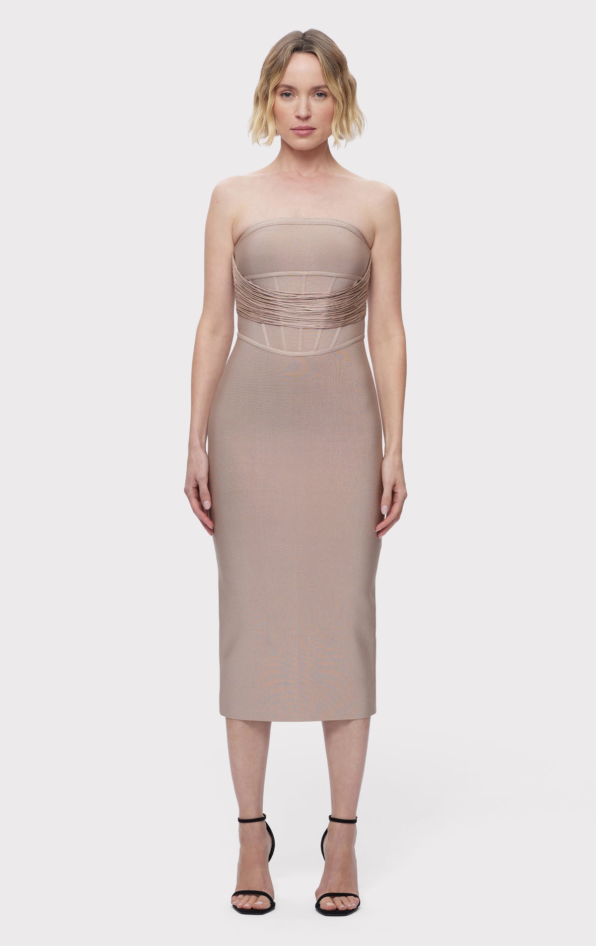 スカート Herve leger 'Strappy Tiered Fringe' dress STRAPPY OTTOMAN FRINGE GOWN – HERVÉ LÉGER