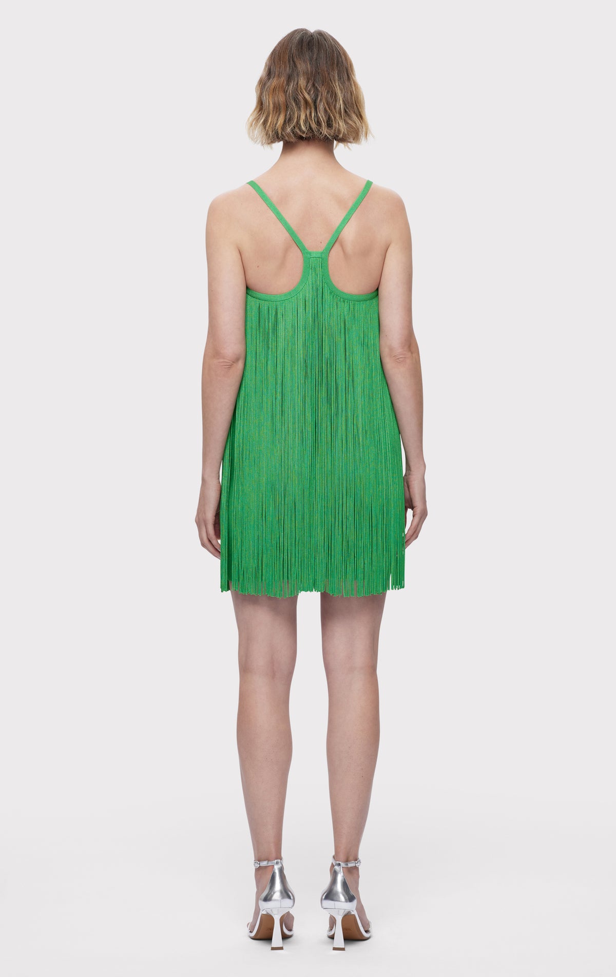 FRINGE SWEETHEART S/L MINI DRESS – HERVÉ LÉGER