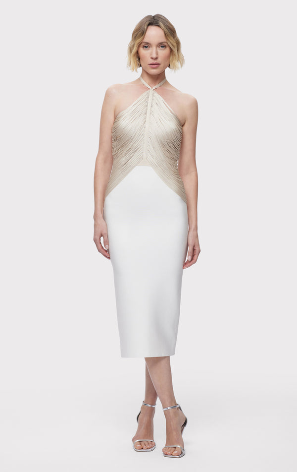 Herve Leger White Mini Dress – weartherunway