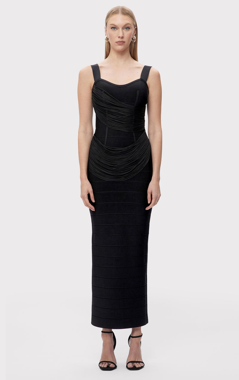 herve leger evening dresses Metallic Bandage Gown