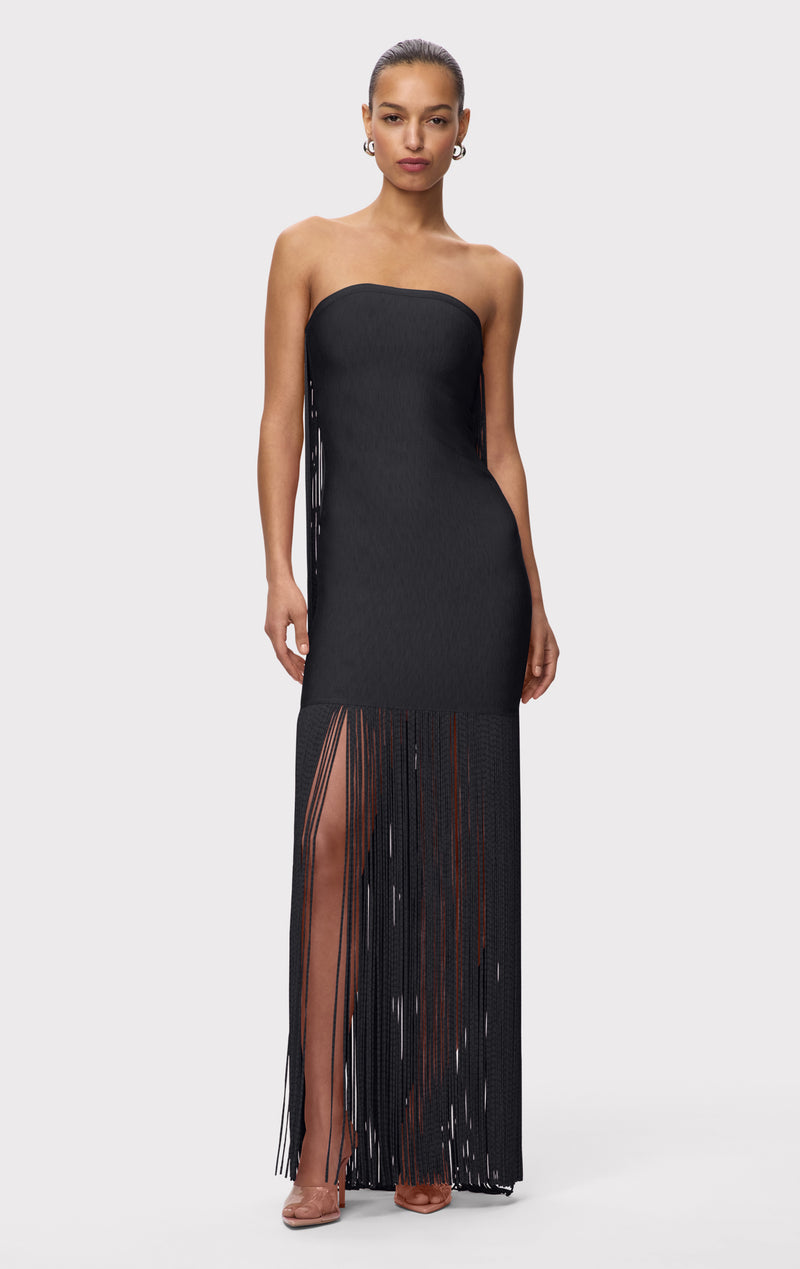 herve leger black fringe dress THE BRIAR GOWN – HERVÉ LÉGER Leger bandage dress Color:Sage (DarkSeaGreen) andrea-grace Ladivine by Cinderella Divine with a signature bandage