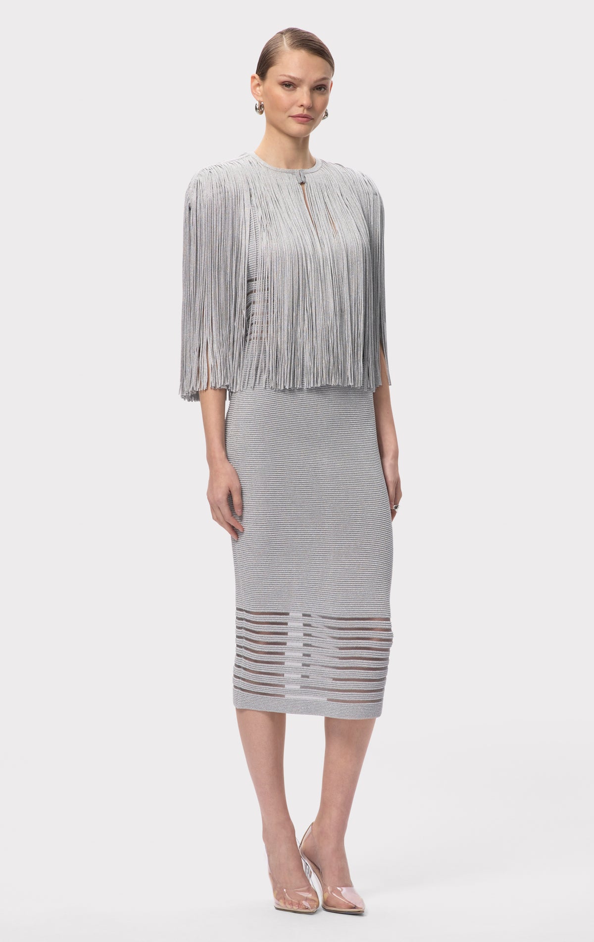 HERVE LEGER COR1429515902 関税送料込 ICON METALLIC FRINGE CAPE – HERVÉ LÉGER