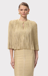 ICON METALLIC FRINGE CAPE