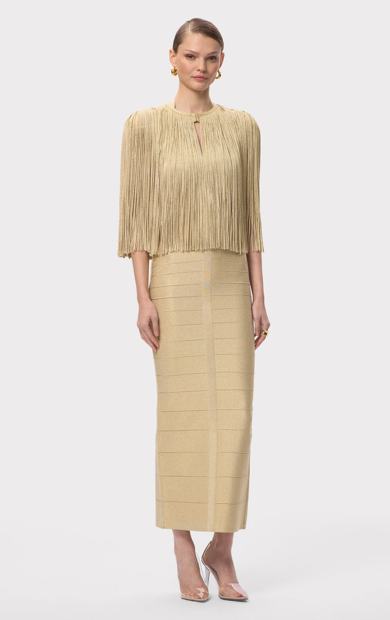 ICON METALLIC FRINGE CAPE