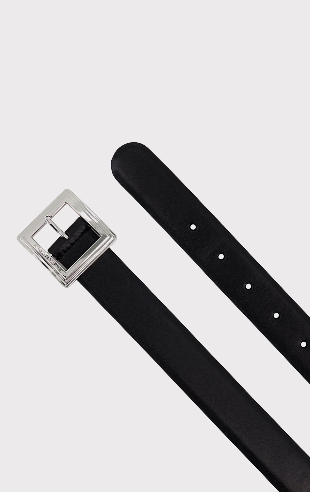 GH Gilles Herve Black Leather Silver Buckle Belt Tour Gear Custom Fit Golf Belt – Black Leather Gift Box  main image 2