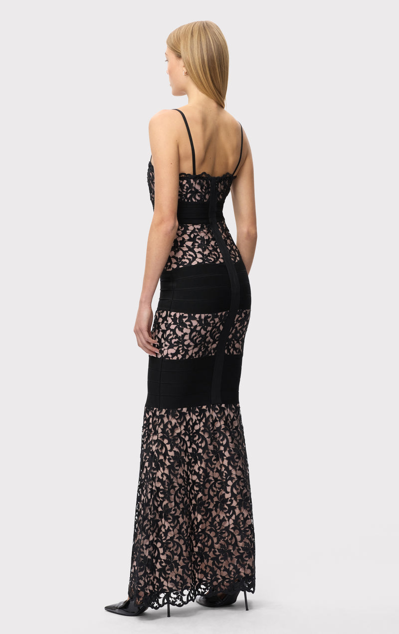 marielle corset maxi dress The Gown Black / L Plus Size Indian Wedding back zip complete this Color:bright blue black midi