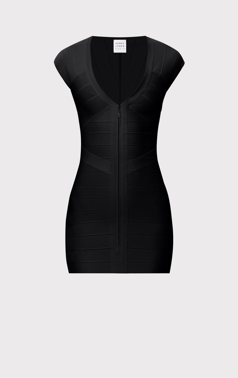 herve leger champagne dress Herve Leger Women's The Champagne Dress - Black
