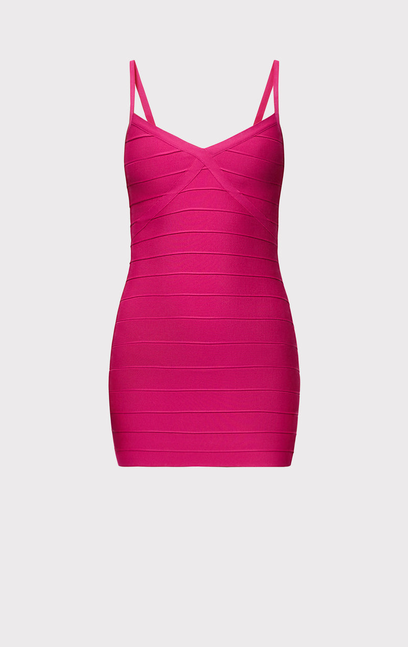 herve leger hot pink bandage dress The After Party Dress