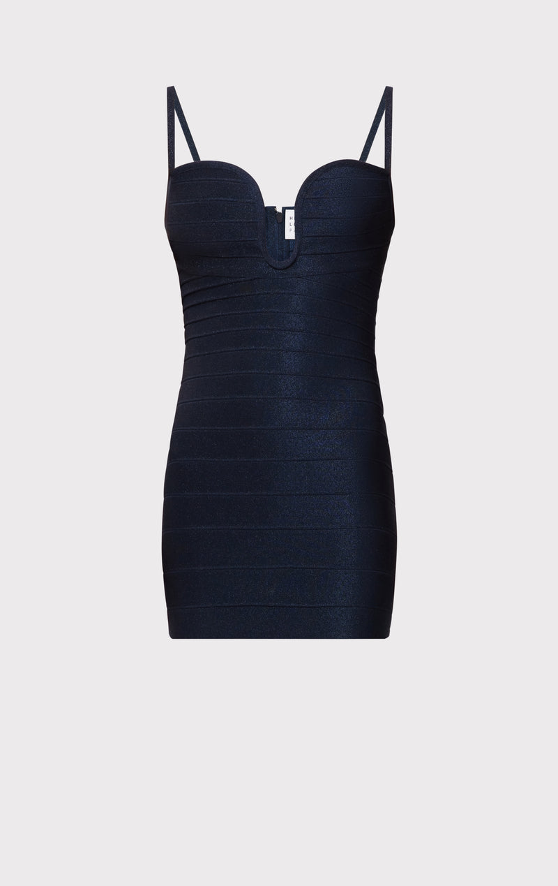 herve leger navy blue bandage dress Herve Leger Dresses | Nwt Herve Leger Navy Bandage Mini Dress Xs | Color: Blue | Size: Xs