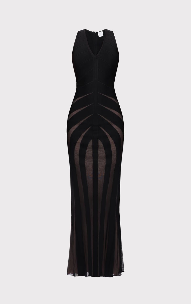 The Valia Gown - Black, L, by Herve Leger