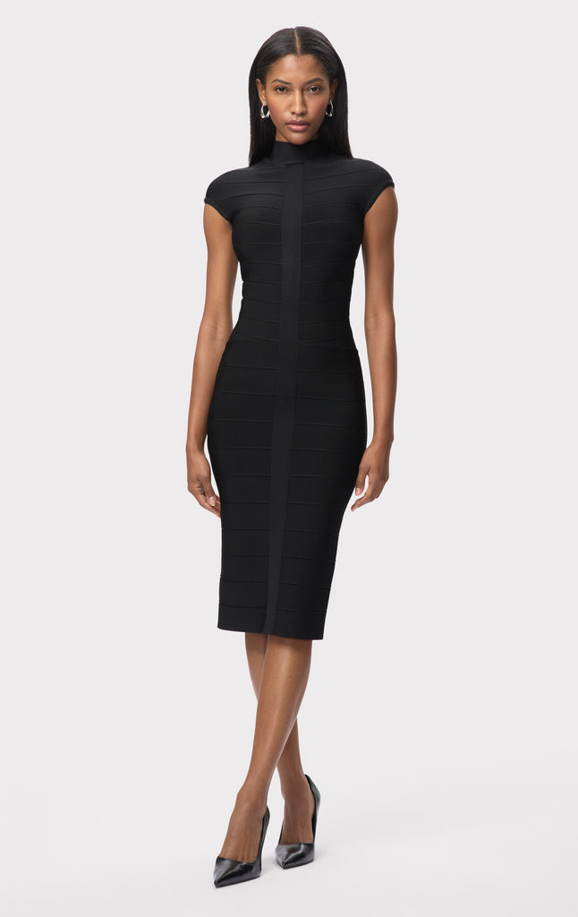 ロンハーマンRon Herman Lady in black dress THE DAVINA DRESS – HERVÉ LÉGER