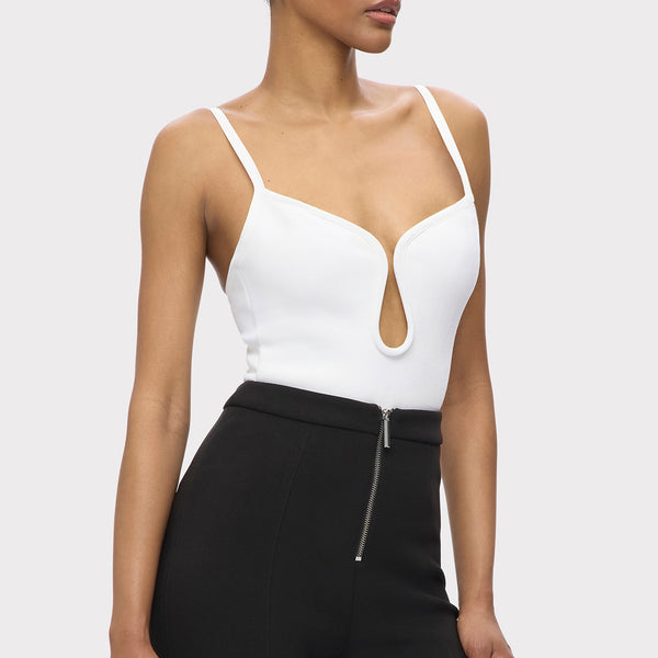 Tシャツ・カットソー HERVE LEGER Women Tunic Tops COR1429515902 WHITE Icon Cutout T-shirt Dress by Hervé Léger | Rent the Runway