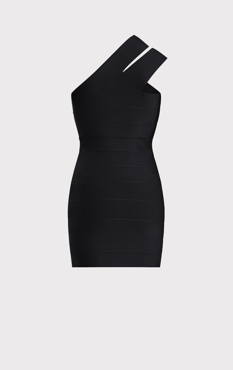 ICON ONE SHOULDER MINI DRESS HERV LGER ICON ONE SHOULDER MINI DRESS HERV LGER