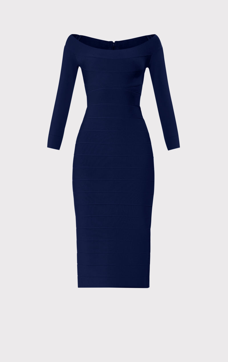 ICON SCOOP NECK MIDI DRESS HERV LGER ICON SCOOP NECK MIDI DRESS HERV LGER